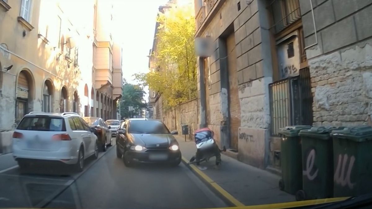 A biciklis elgázolásával zárta le a vitát – durva videó