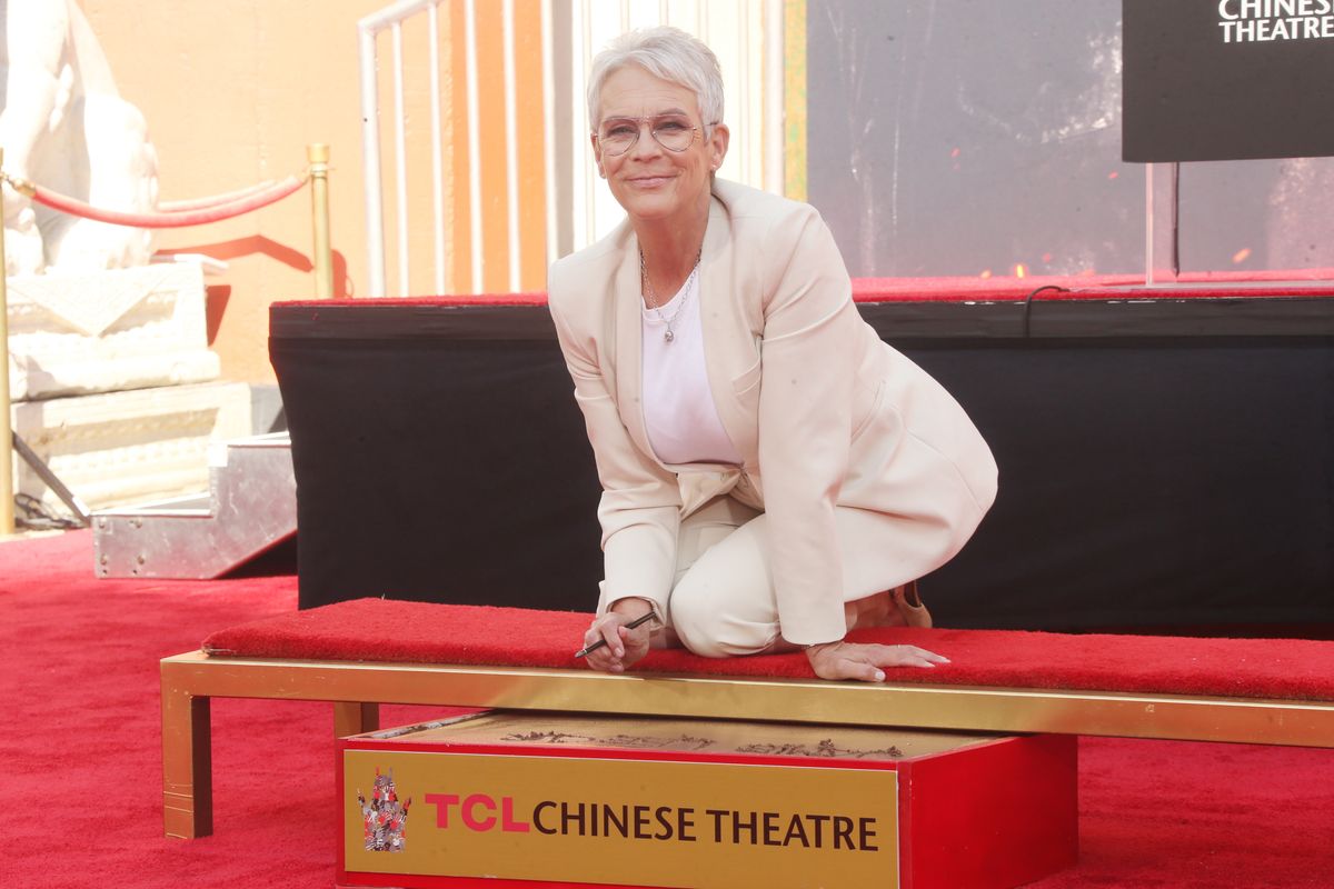 Jamie Lee Curtis Hand And Footprint In Cement Ceremony