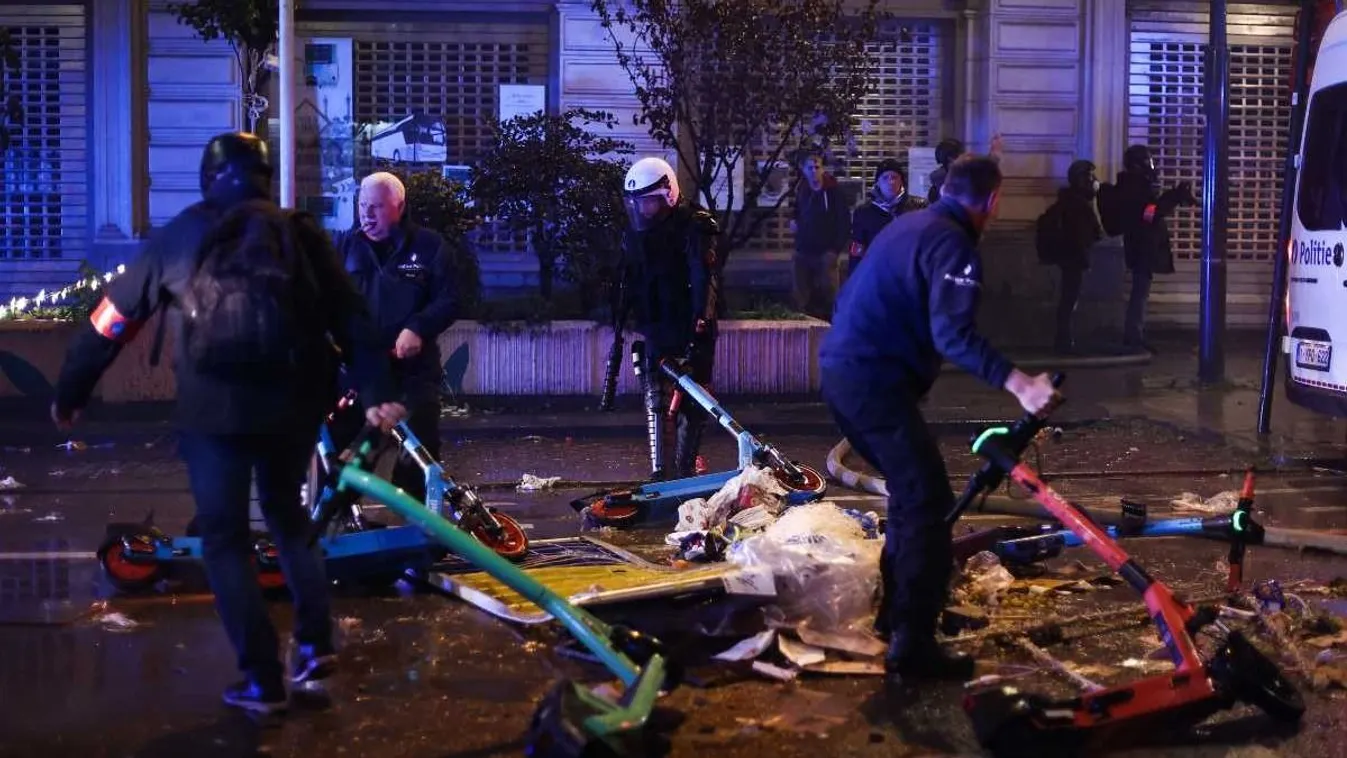 Káosz Brüsszelben, gyújtogatások a belvárosban