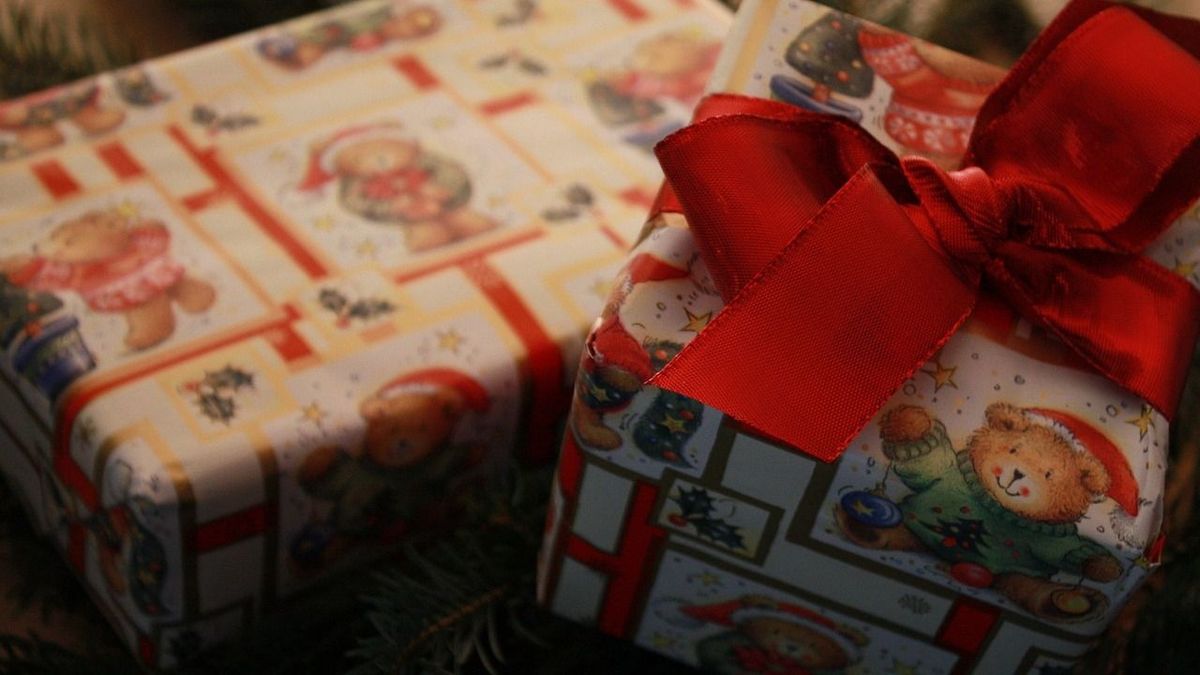 ajándék, csomag, játék, doboz, karácsony, 