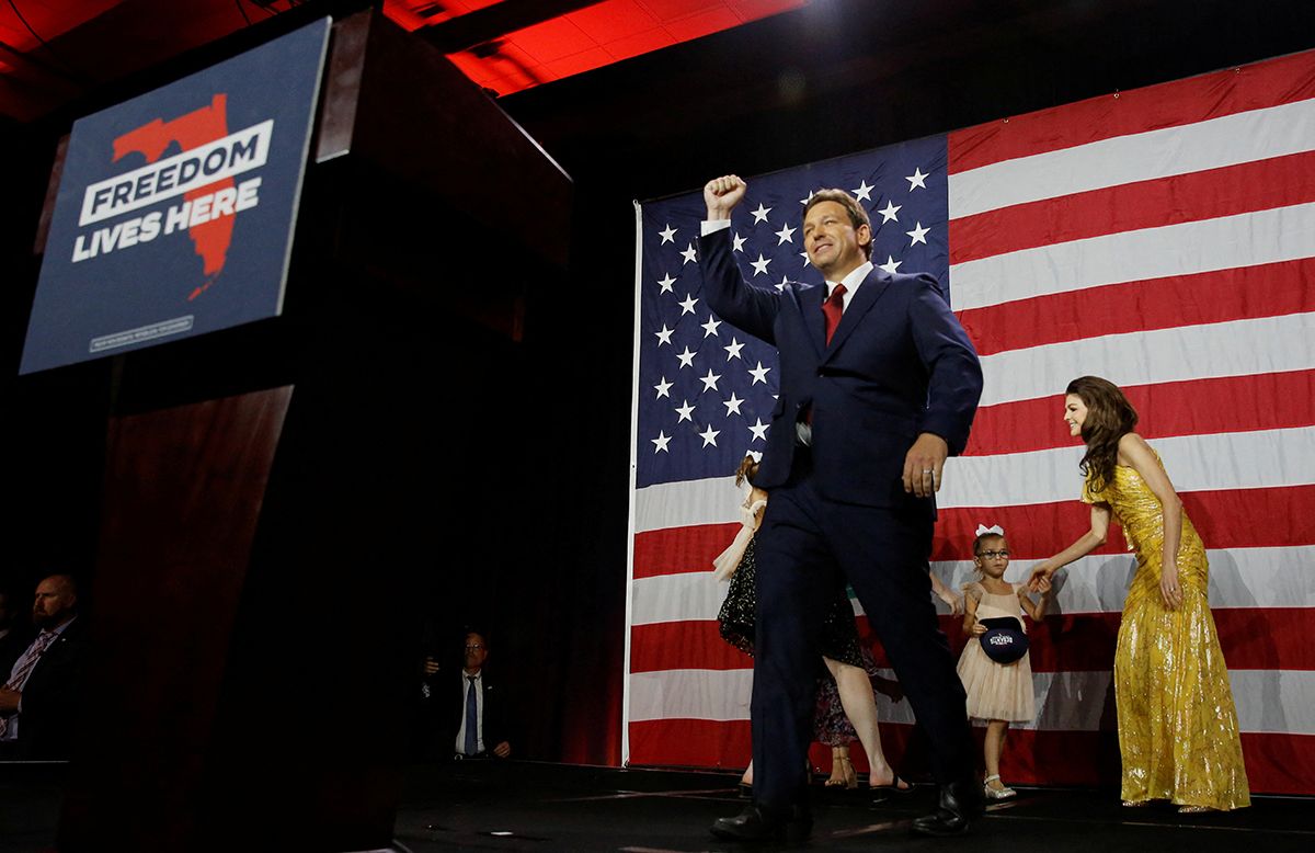 Republican Governor DeSantis holds 2022 U.S. midterm elections night party in Tampa, Florida