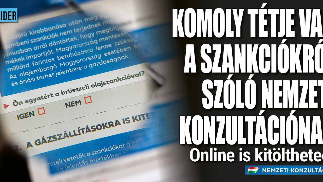 Komoly tétje van a szankciókról szóló konzultációnak