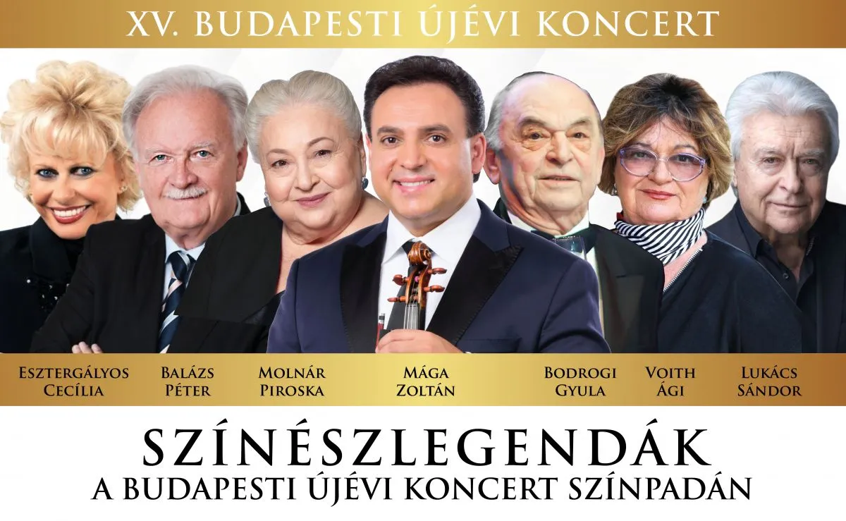 Mága Zoltán XV. jubileumi Budapesti Újévi Koncertjén színészlegendák is szerepelnek a több száz fellépő között.