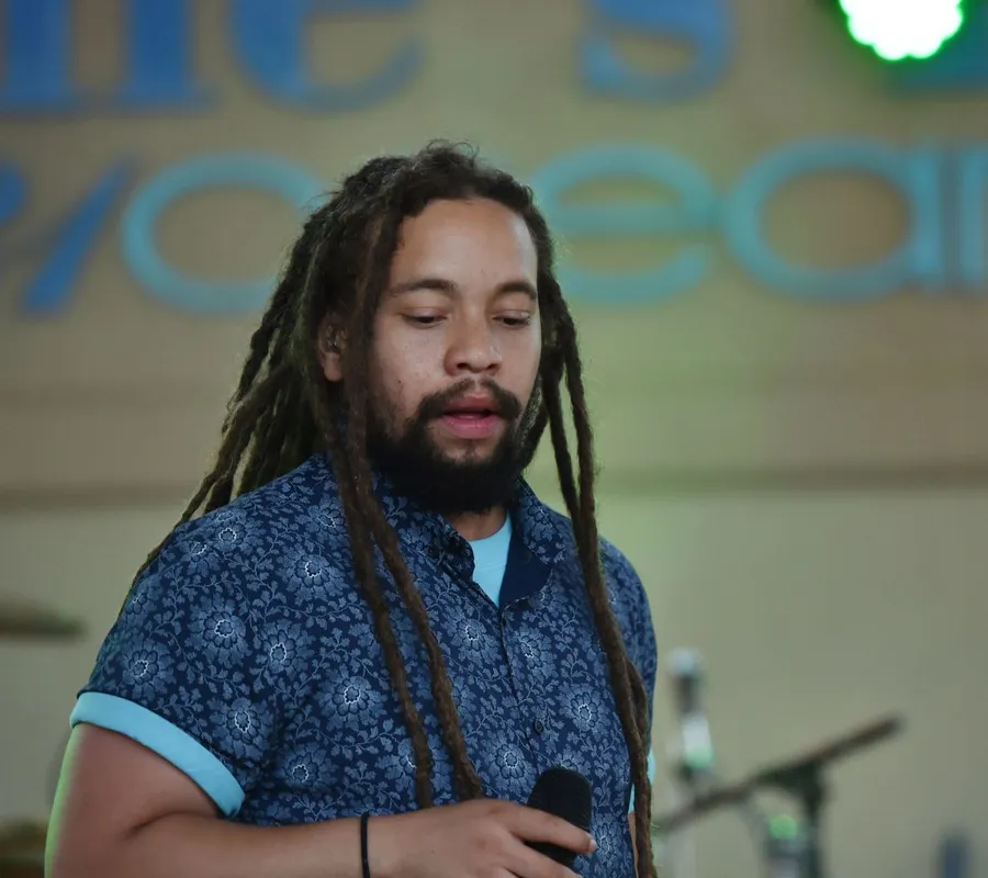 JO MERSA MARLEY brings the reggae to the oceanfront at Neptunes Park on 31st street in Virginia Beach, Virginia on 6 August 2019. JO MERSA MARLEY given name Joseph ''Jo Mersa'' Marley (born March 12, 1991 in Kingston, Jamaica) is a Jamaican American regg