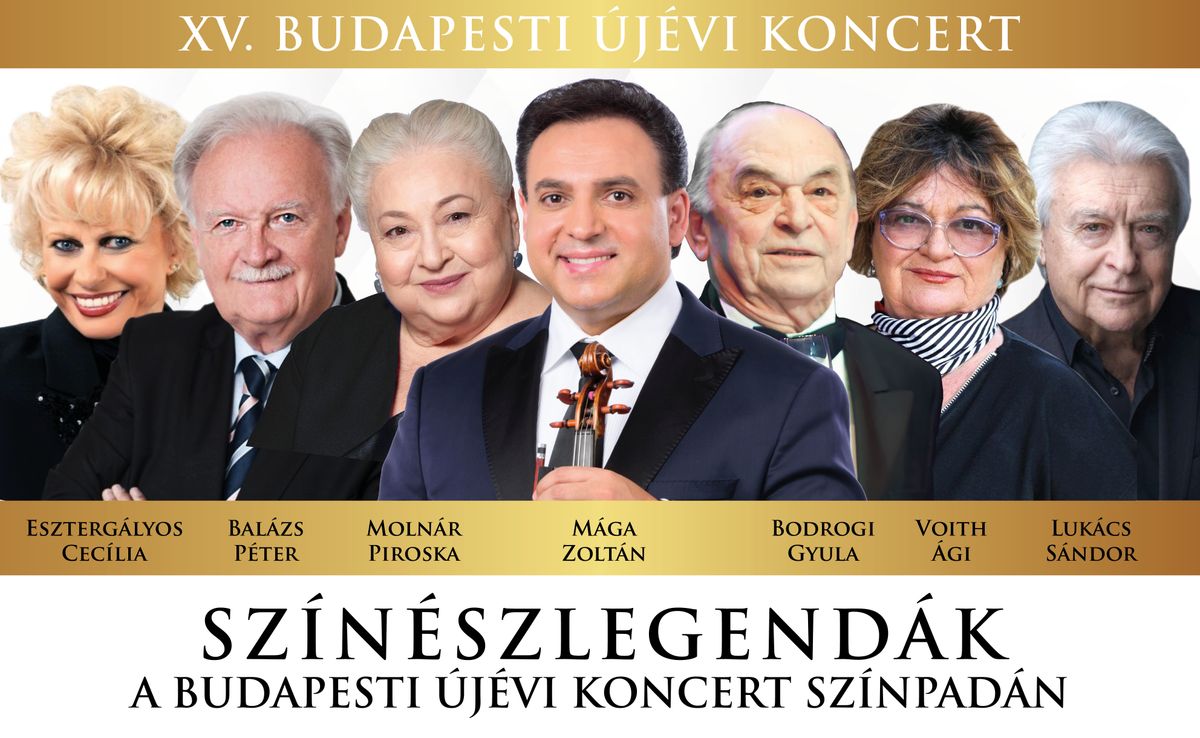 Mága Zoltán XV. jubileumi Budapesti Újévi Koncertjén színészlegendák is szerepelnek a több száz fellépő között.