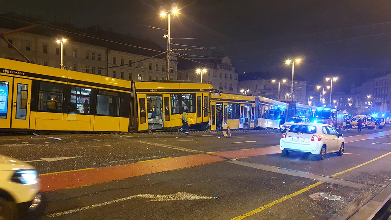 Sok sérült: Fejlemény az éjszakai villamosbaleset kapcsán