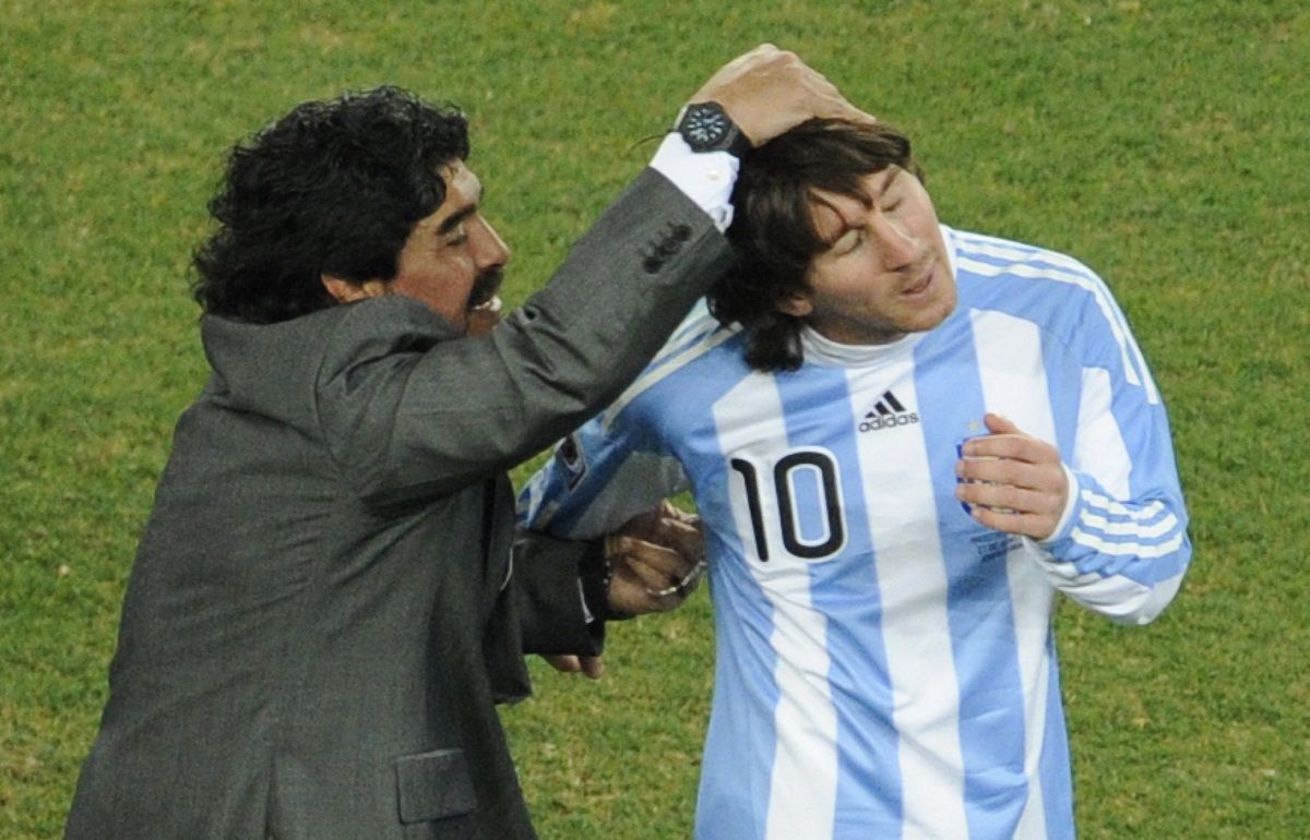 Maradona irányításával 2010-ben vb-negyeddöntőig jutottak Messiék
