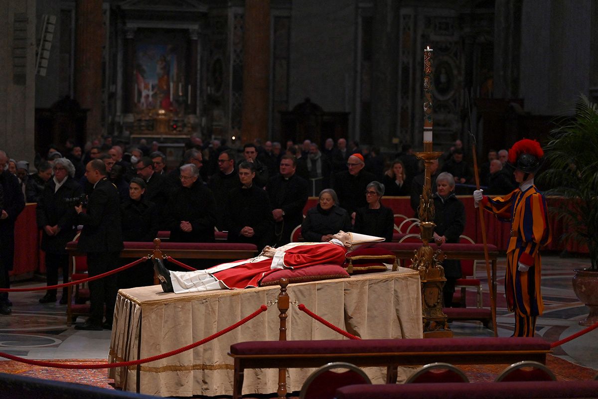 The Body Of Pope Emeritus Benedict XVI Lies In State