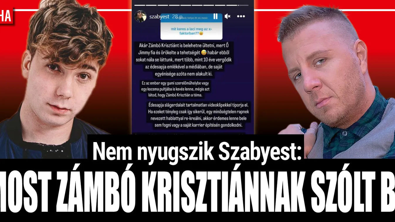 Szabyest Zámbó Krisztiánt kritizálja