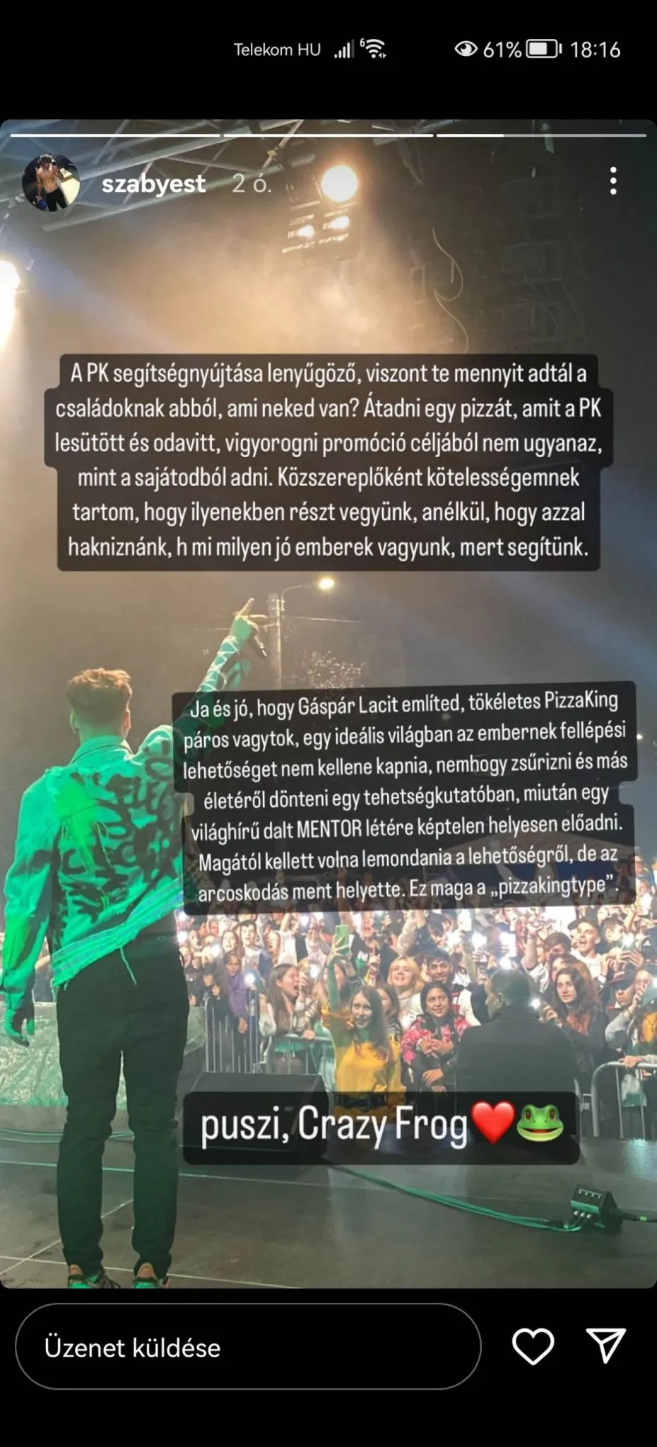 Szabyest véleménye Gáspár Laciról