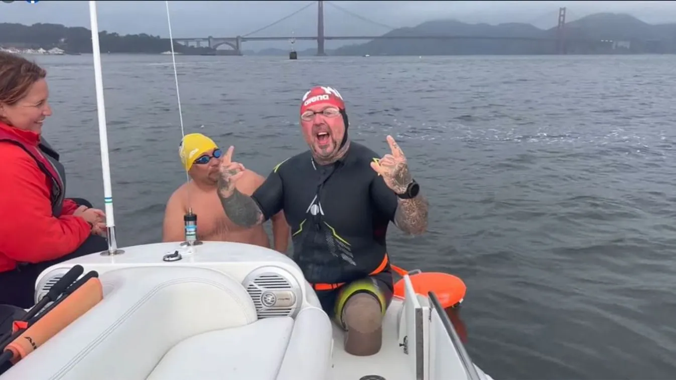 Láb nélkül úszott partra az Alcatrazból a magyar sportoló