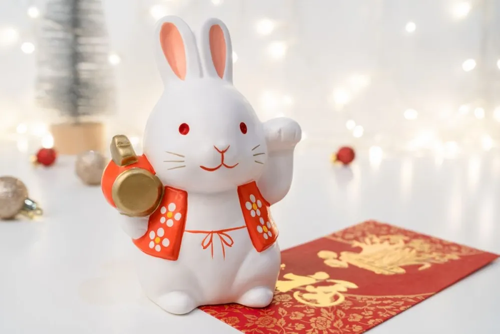 Chinese,Lunar,New,Year,Concept.,Greeting,For,Chinese,Rabbit,New