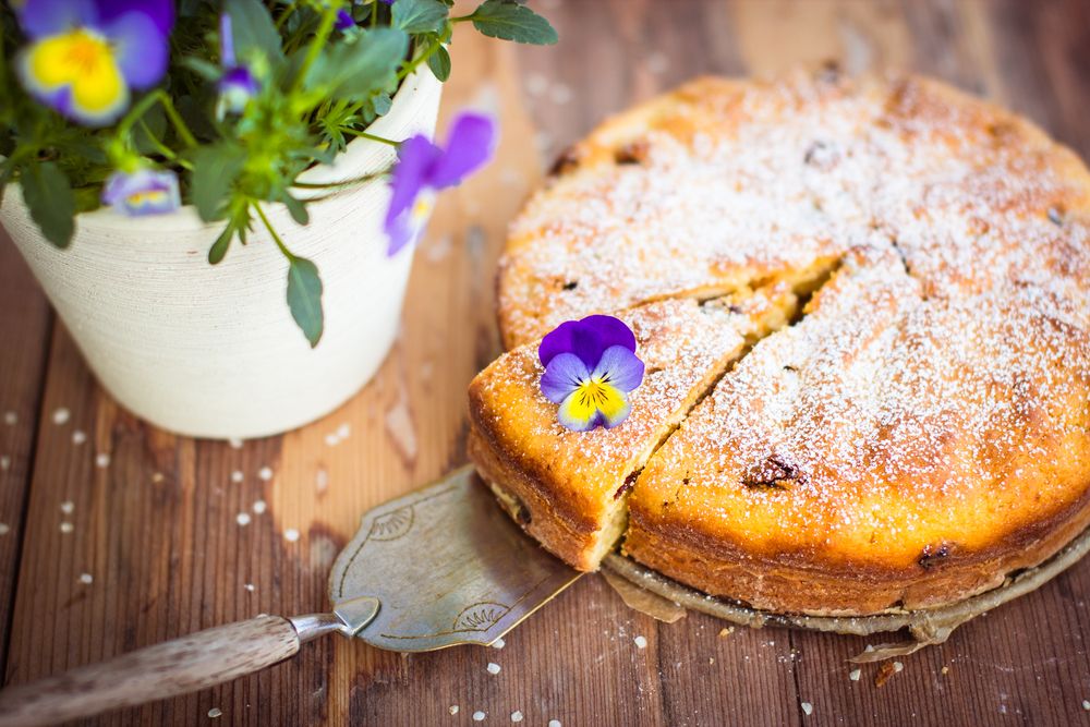 Delicious,Pie,On,Wooden,Table.,Selective,Focus
