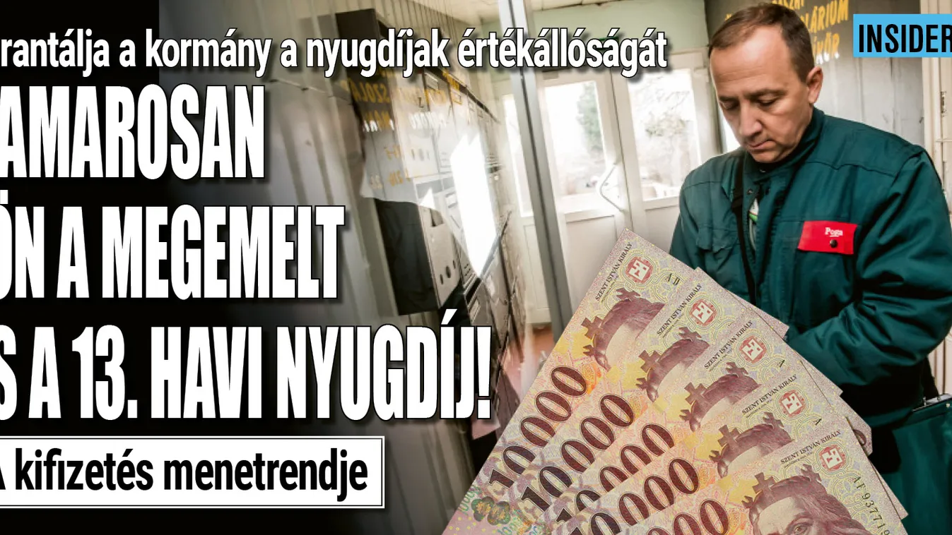 Hamarosan jön a megemelt nyugdíj és a 13. havi is