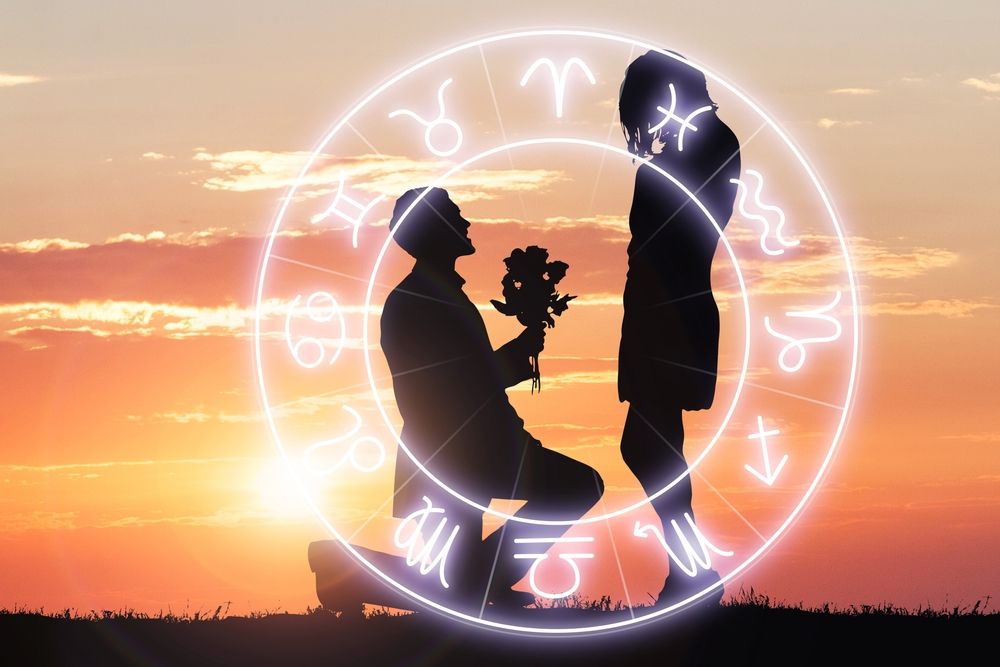 Couple,Love,And,Astrology.,Zodiac,Horoscope.,Romantic,Proposal
