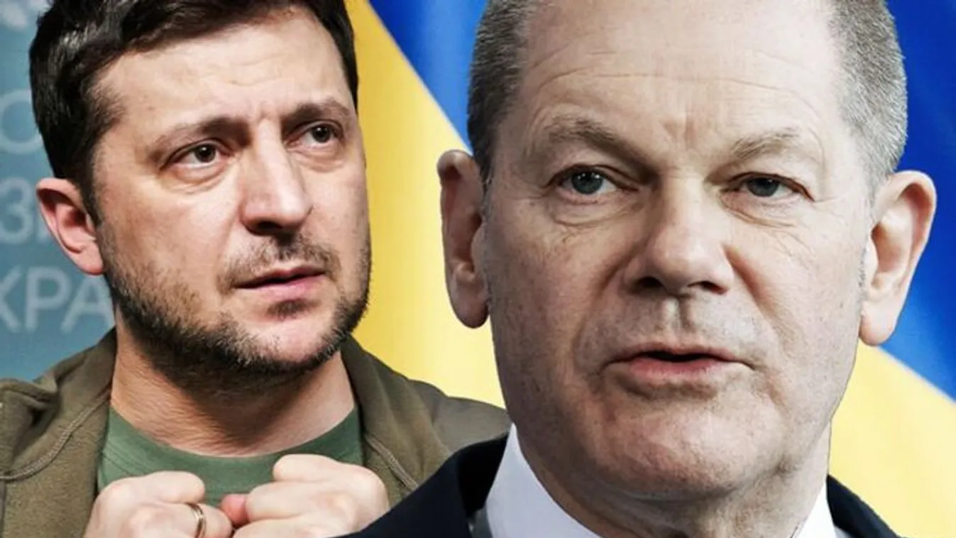 Egy lap  leleplezte Zelenszkijt és a német kancellárt