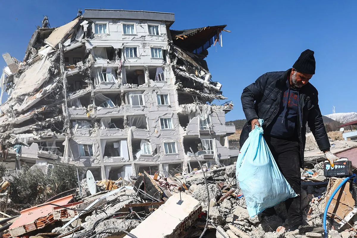 Destruction in the Turkish city of Gaziantep after powerful earthquake