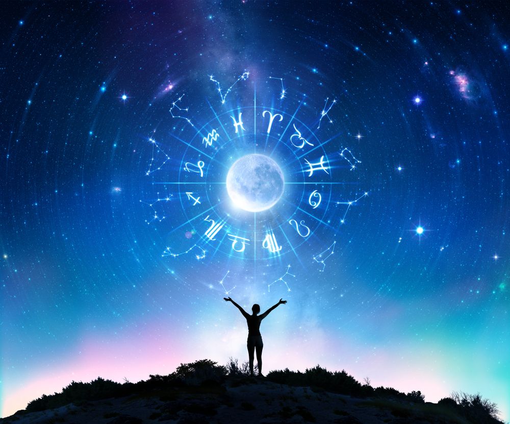 Woman,Consulting,The,Stars,-,Zodiac,Signs,In,The,Sky