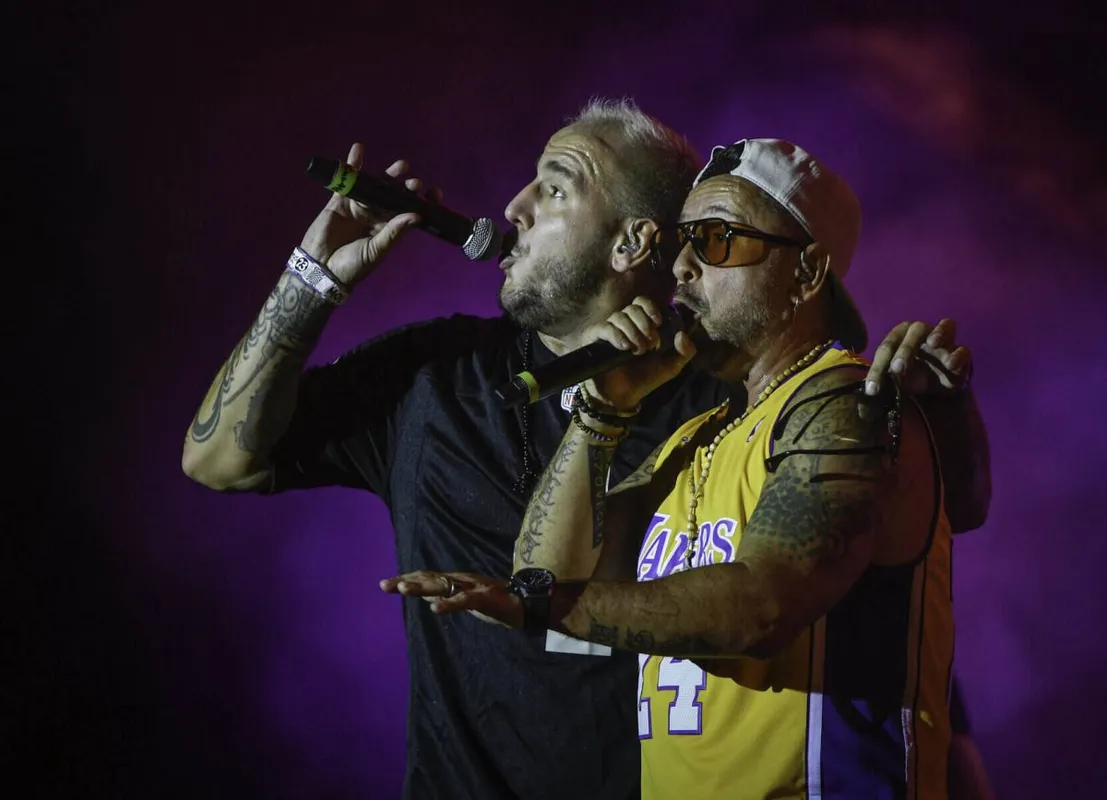 Kovács Péter KP Hajdú-Bihari Napló Majka&Curtis is szórakoztatta a közönséget a Campus Fesztivál 3. napján. képen: Széki Attila - Curtis, Majoros Péter - Majka