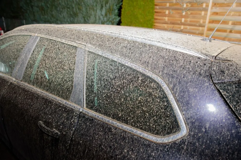 A,Car,In,Munich,Covered,In,Dust,From,The,Sahara.