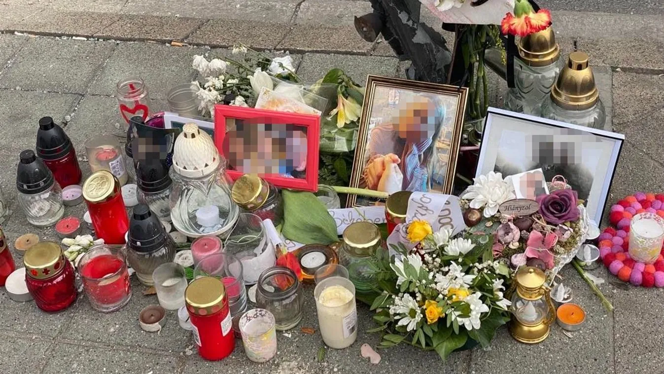 Rengetegen gyászolják a fiatal lányt a Harminckettesek terén