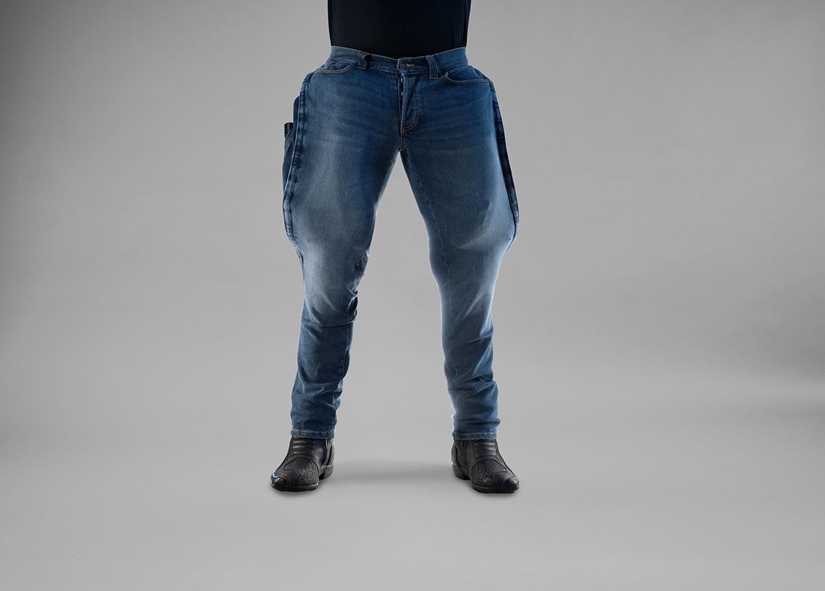 Airbag Jeans Inflate To Protect The Lower Body From Motorcycle Accidents