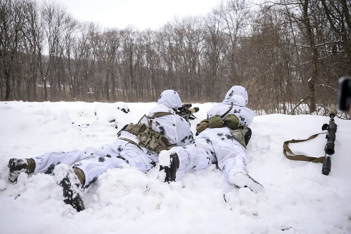 Ukrainian soldiers' border service in Bakhmut