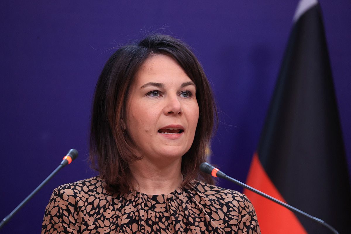German FM Annalena Baerbock in Baghdad