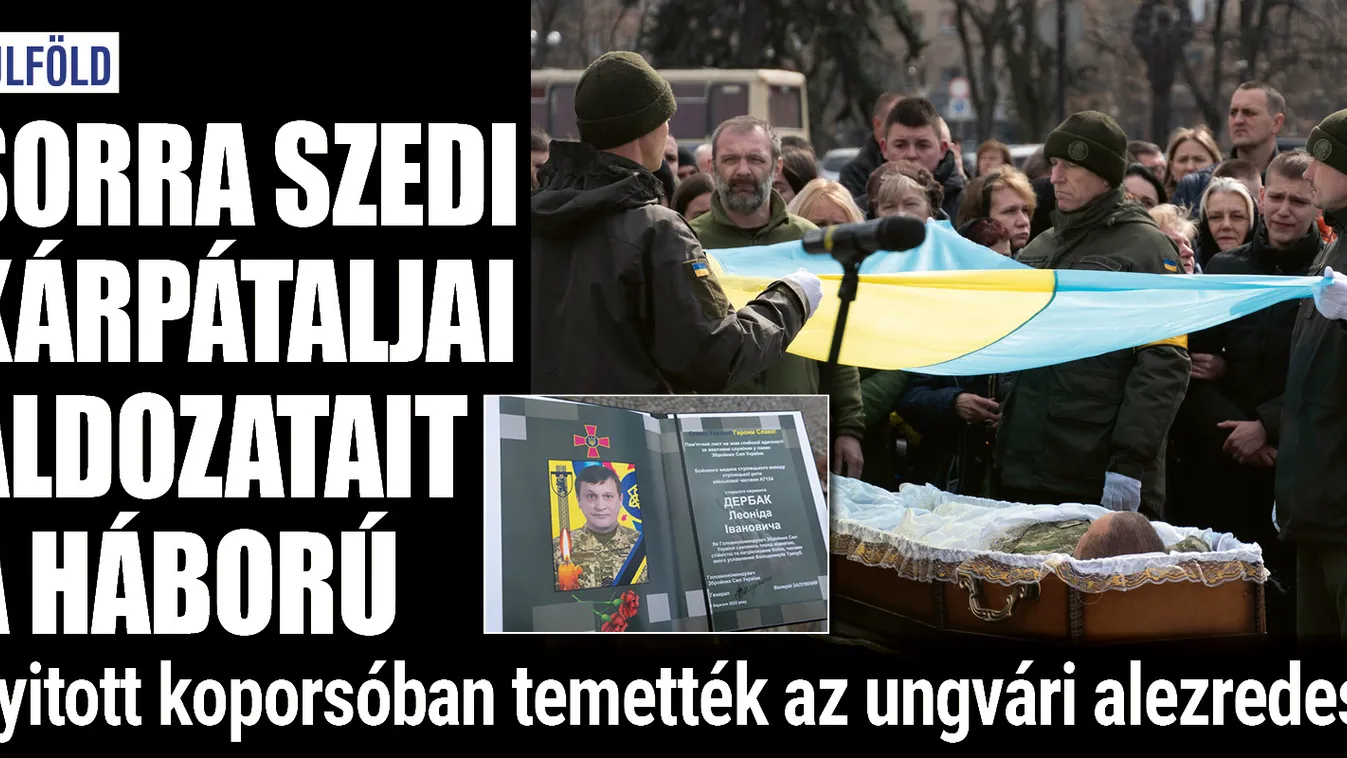 Nyitott koporsóban búcsúztatták a kárpátaljai alezredest