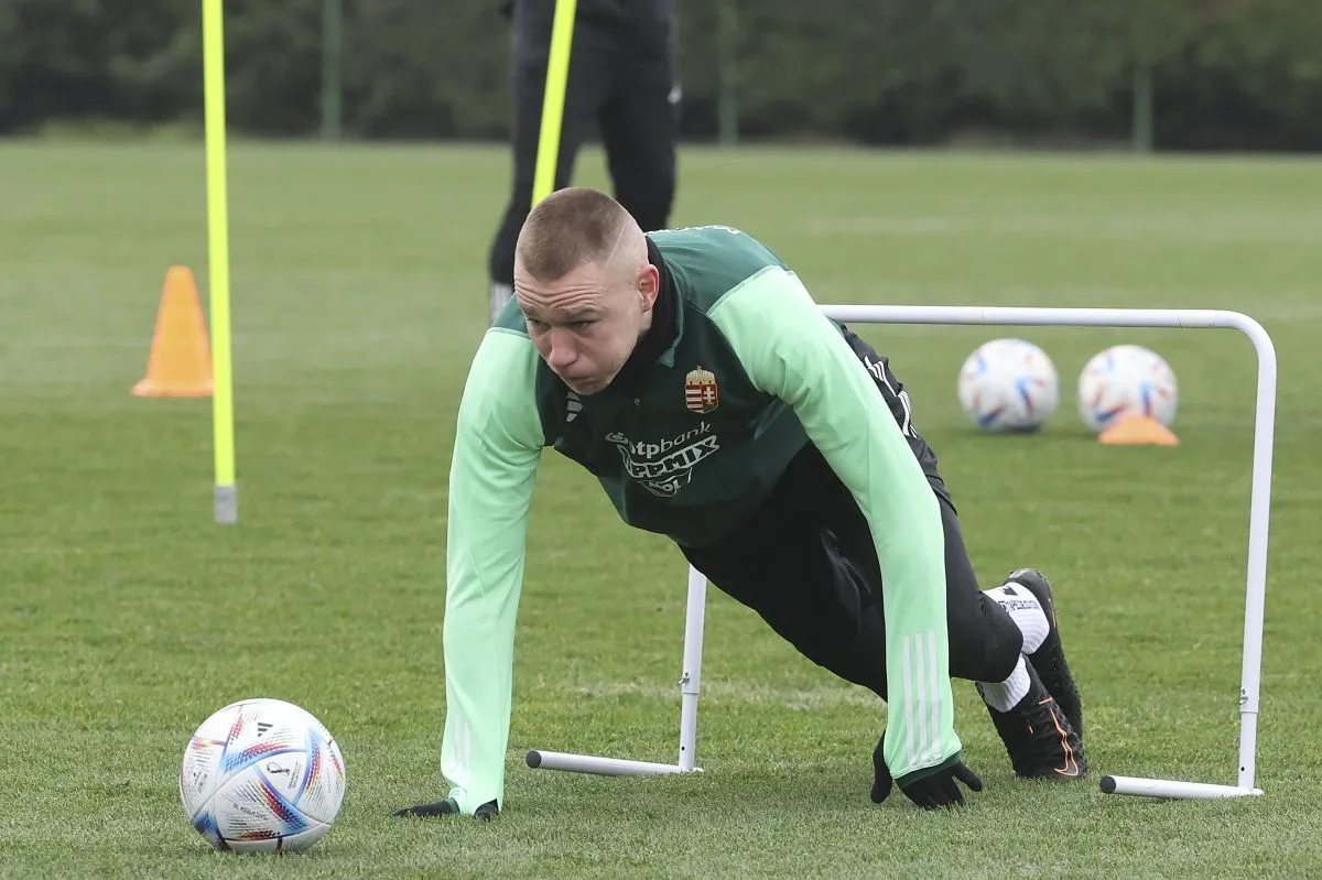 Szalai Attila a válogatott edzésén