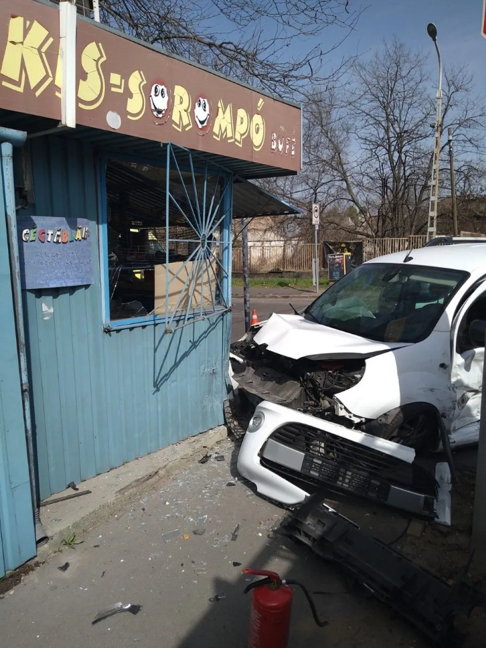 Baleset XIX. kerület, 2023. március 24., Fotó: Bors