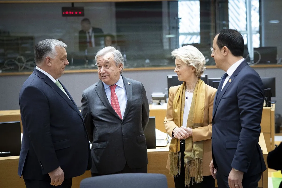 ORBÁN Viktor; VON DER LEYEN, Ursula; GUTERRES, António; HRISZTODULIDESZ, Nikosz