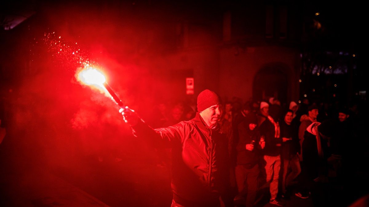 Varázslatos hangulat, így vonult a magyar tábor a Puskás Arénába (Videó és Galéria)