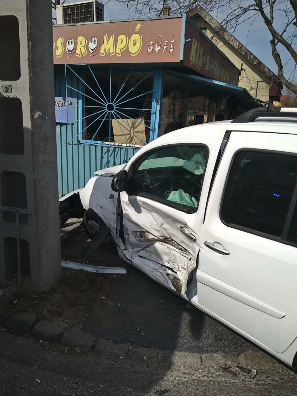 Baleset XIX. kerület, 2023. március 24., Fotó: Bors