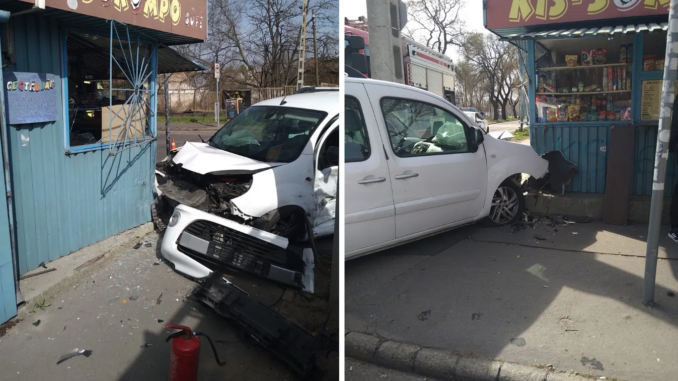 Büfébe csapódott egy autós a XIX. kerületben