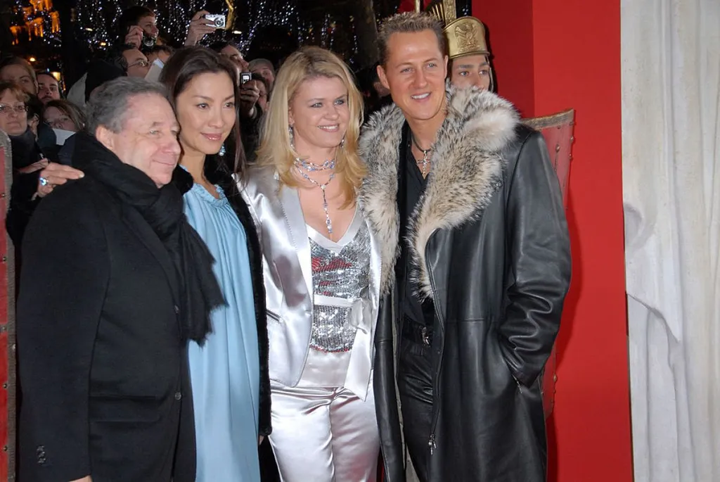 Todt, Yeoh és a Schumacher házaspár  (balról jobbra) egy 2008-as Asterix-filmbemutatón