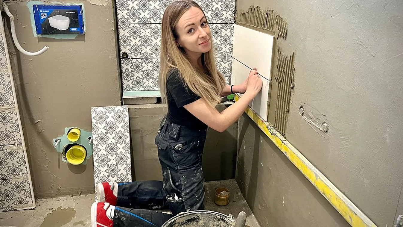 Így dolgozik Janka, a dögös burkoló