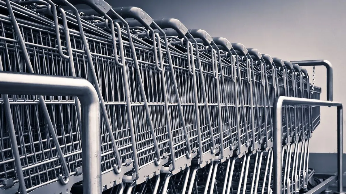 Bevásárlókocsi vásárlás bolt sablon