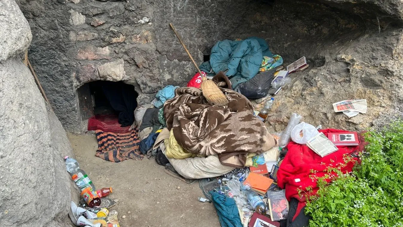 Hajléktalanok költöztek a Gellért-hegy barlangjába - videó