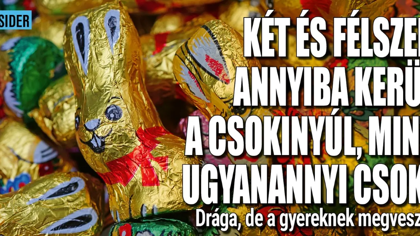 Több mint duplájába kerül a csokinyúl, mint ugyanannyi csoki