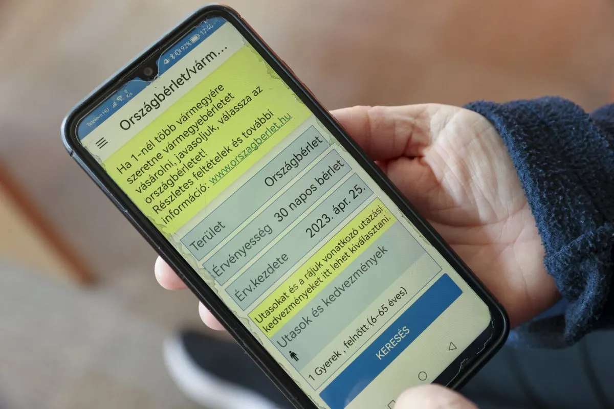 országbérlet, vármegyebérlet, bérlet, MÁV, applikáció, vonatjegy