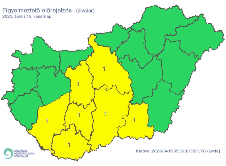 Időjárás zivatar eső