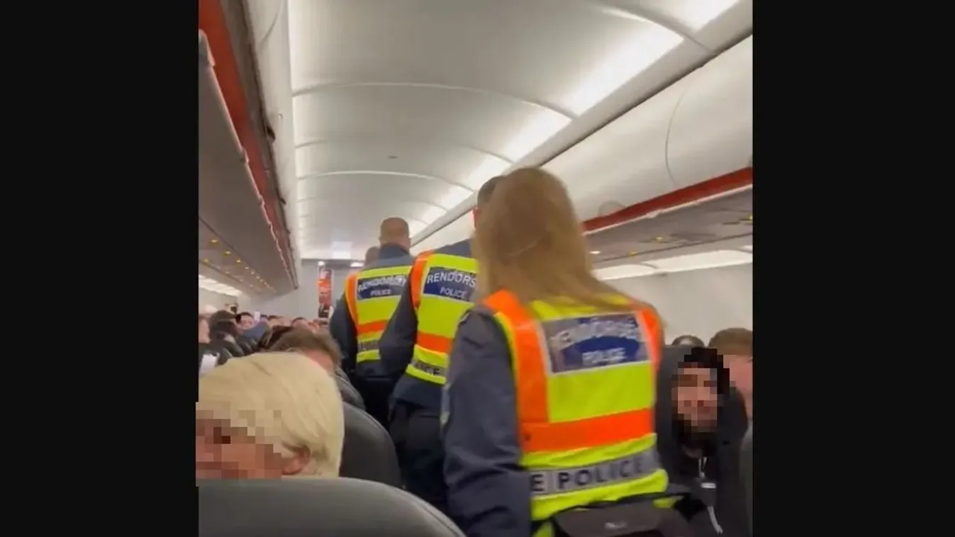 Kényszerleszállás Budapesten: rendőrök rohantak a géphez