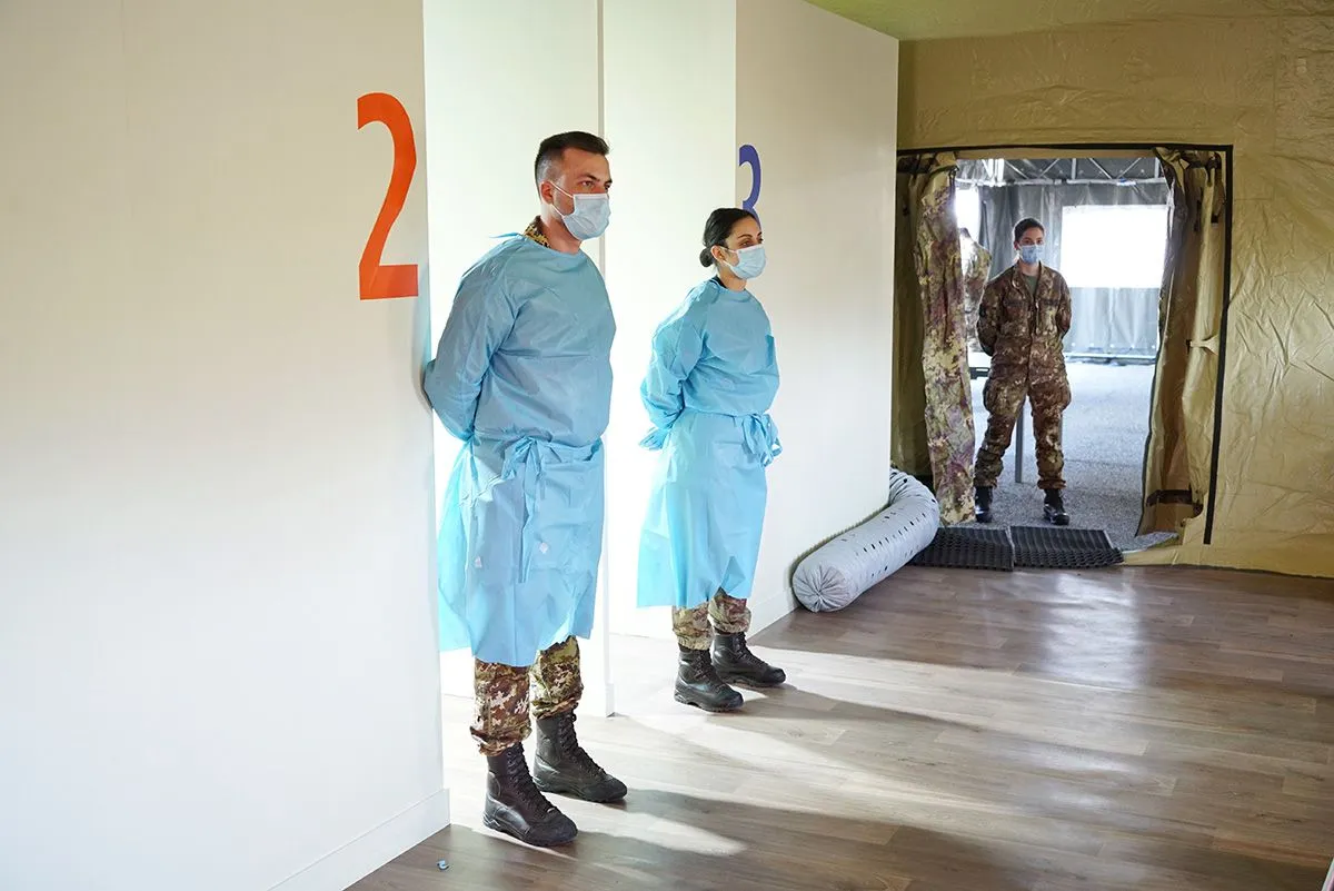 Hotspot,For,Mass,Immunisation,With,Three,Vaccination,Lines,Manned,By