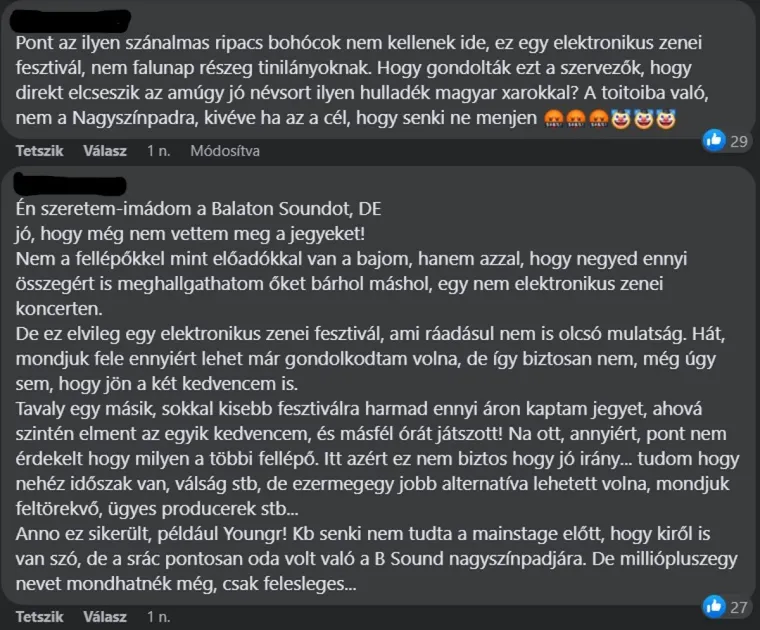 Kommentek a Majka Balaton Sound koncertje alatt