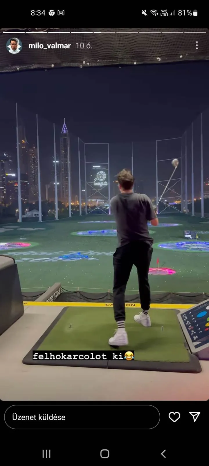 Valkusz Dubajban vigasztalódott