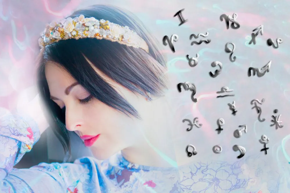 Spring,Portrait,And,Zodiac,Signs