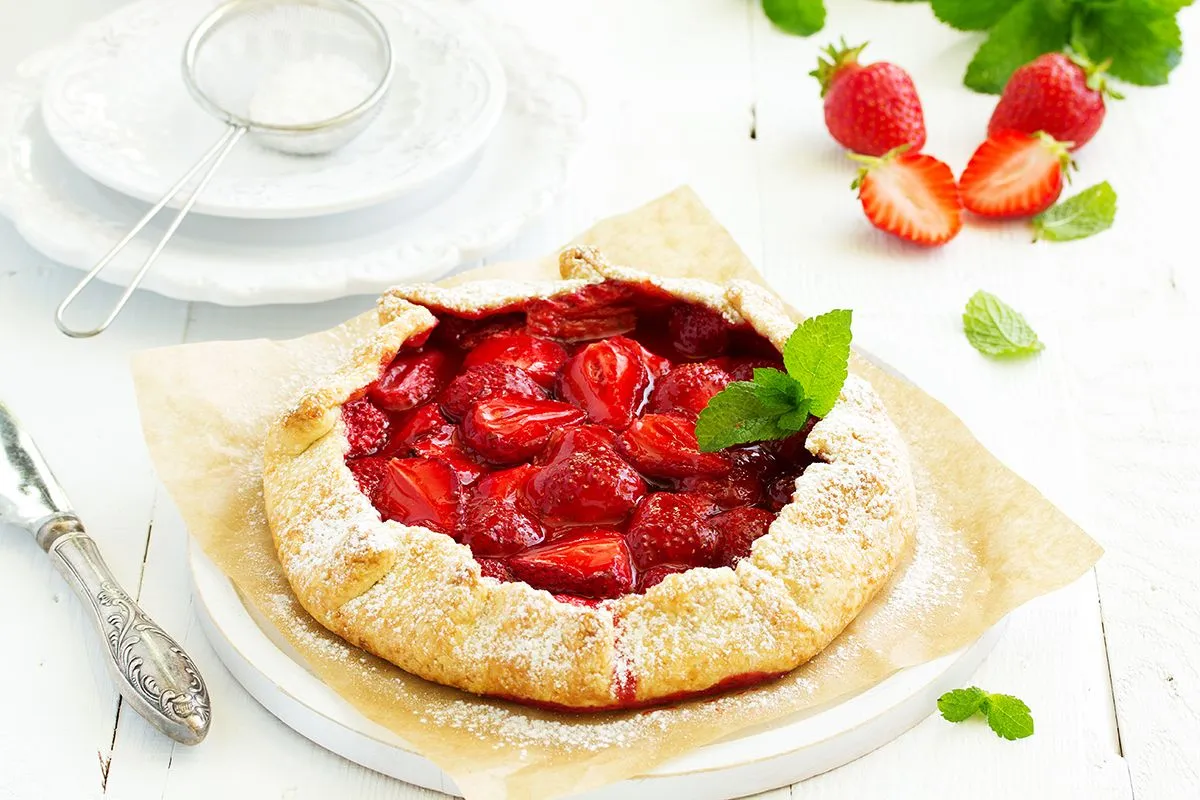 Homemade,Strawberry,Cake,Galette