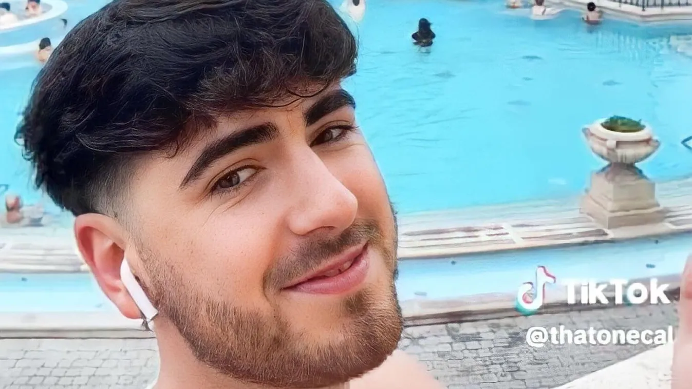 Londonból utazott Budapestre fürdeni a TikTok-sztár