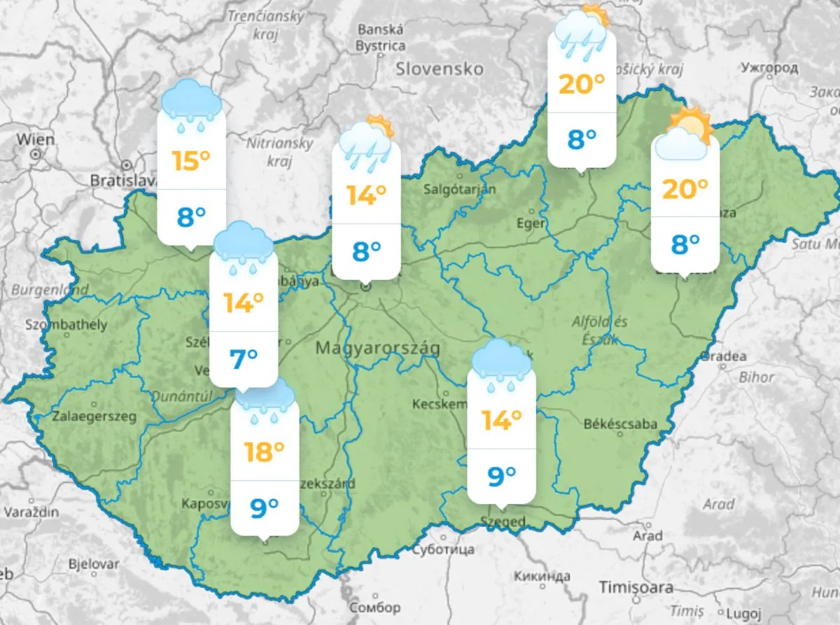 időjárás, vasárnap